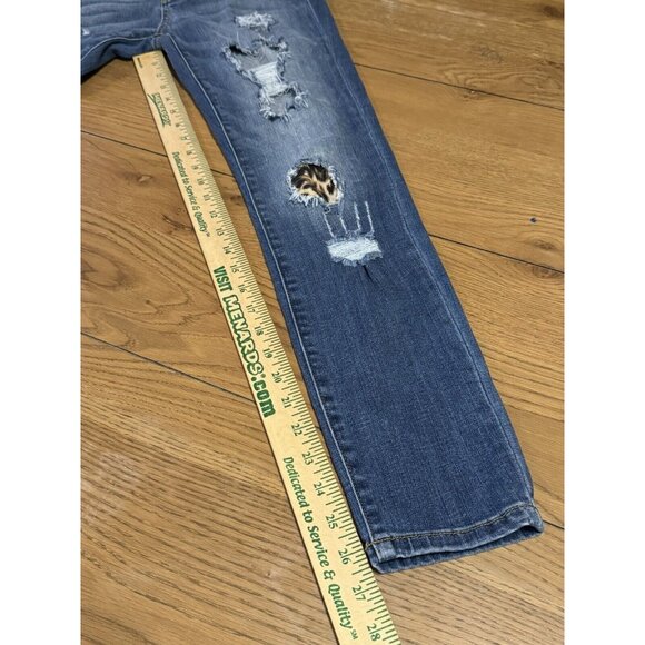Judy Blue Jeans Womens 7/28‎ Blue Skinny Fit Distressed Stretch Denim Pants City - Picture 9 of 13
